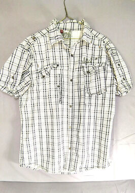 F.U.S.A.I (Focus) Short Sleeve Shirt Metal Snap Buttons Size XXL Western 2YK